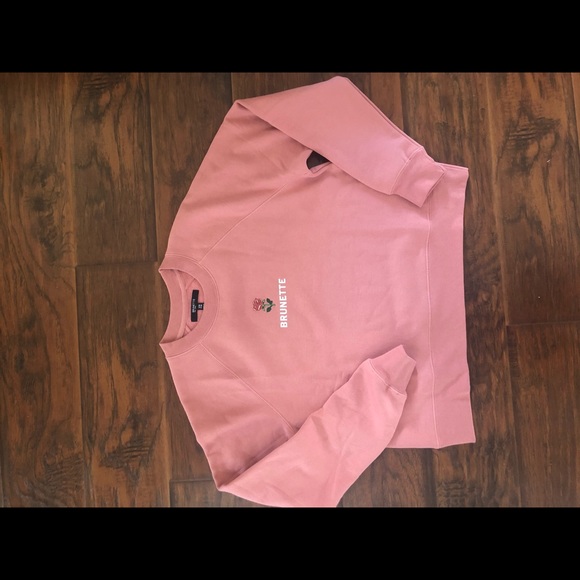 🌟BRUNETTE crew neck sweatshirt coral colour - Picture 3 of 3